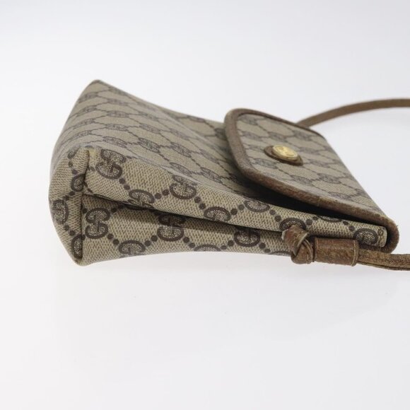 GUCCI GG Supreme Shoulder Bag PVC Beige Gold Auth - Picture 5 of 16